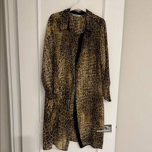Nygard Animal Print Collared Dress/Top sz XL like new